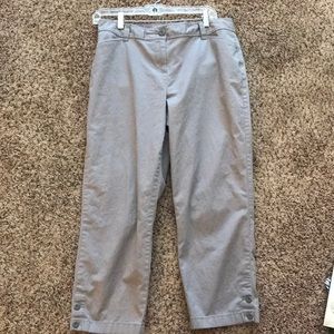 Ann Taylor Loft Gray Curvy Crop size 8